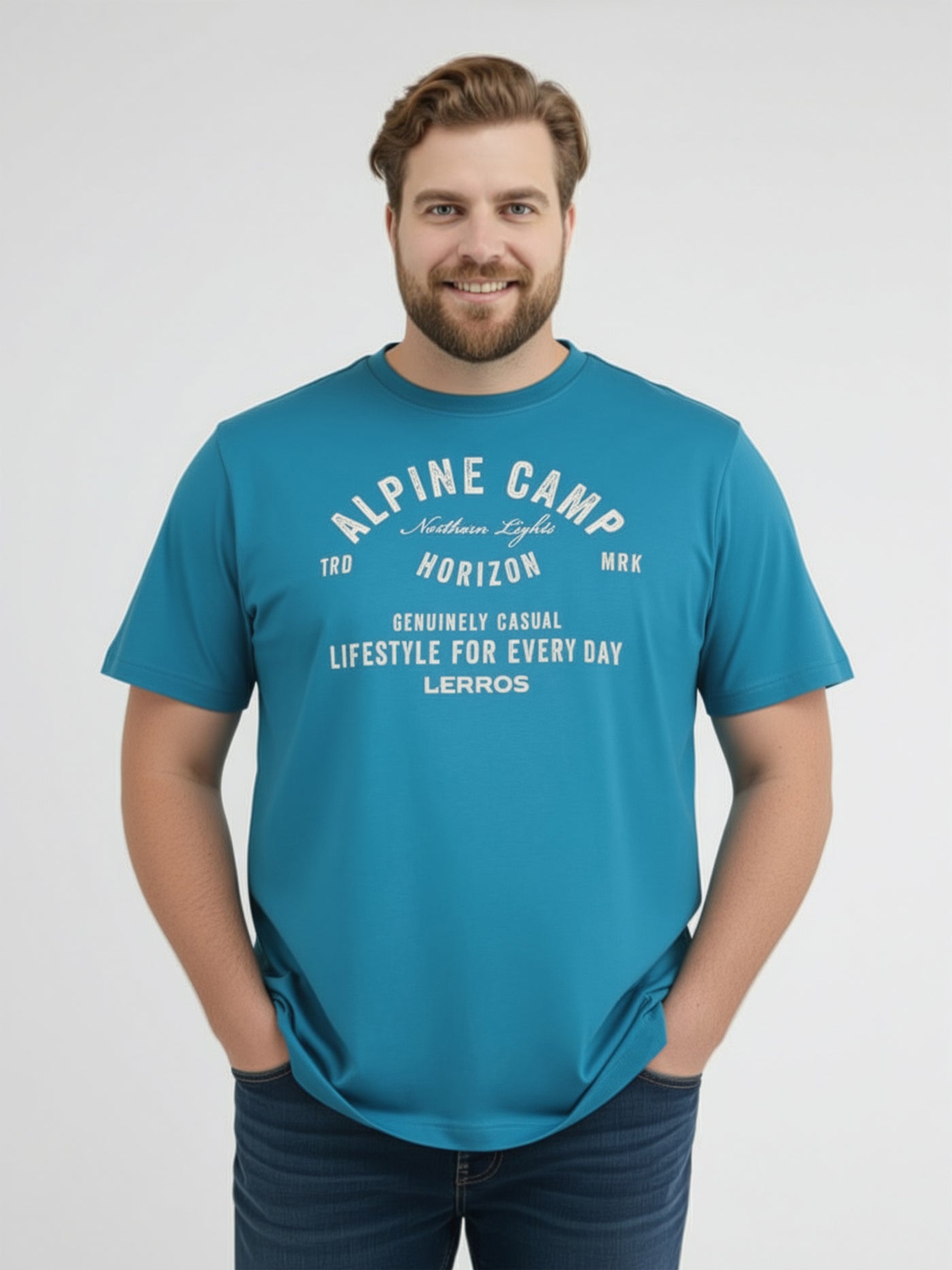 T-Shirt mit Outdoorprint in Großen Größen - LERROS