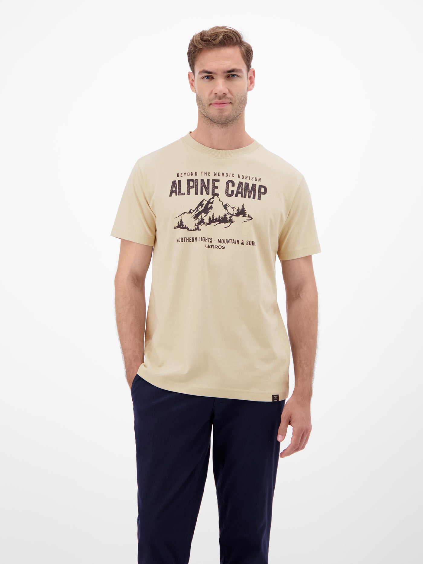 Herren T-Shirt mit Outdoorprint - LERROS