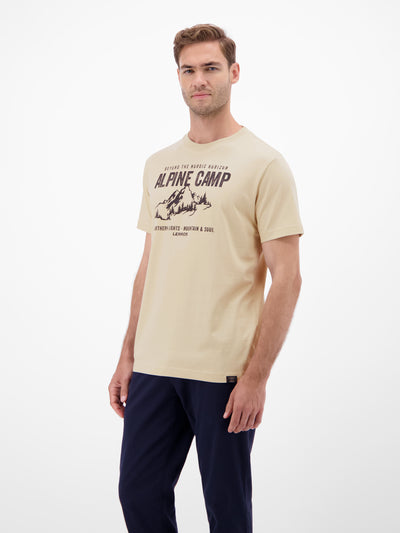 Herren T-Shirt mit Outdoorprint - LERROS