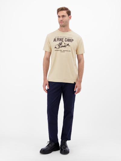 Herren T-Shirt mit Outdoorprint - LERROS