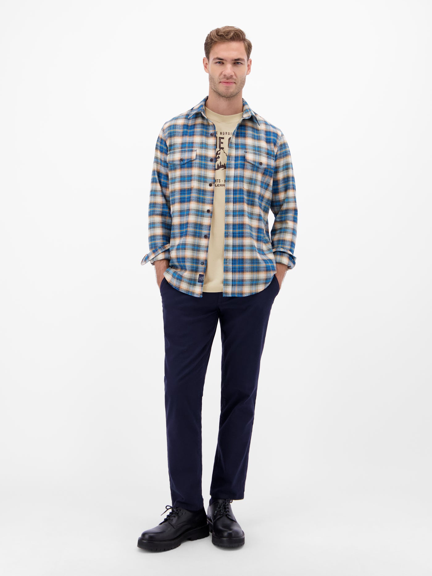 Herren T-Shirt mit Outdoorprint - LERROS