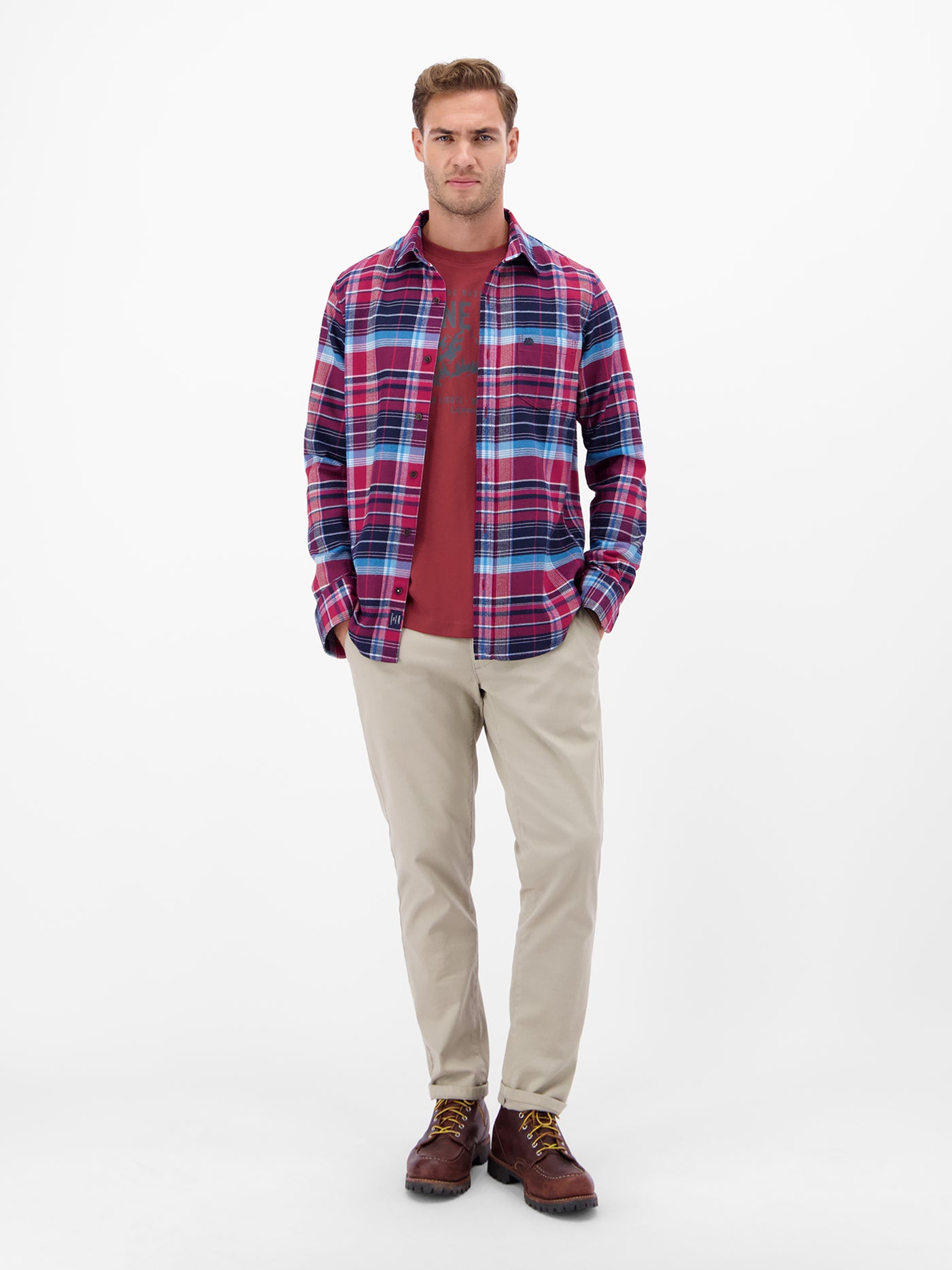 Herren T-Shirt mit Outdoorprint - LERROS