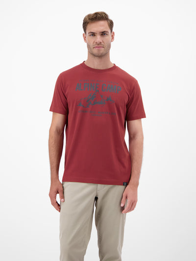 Herren T-Shirt mit Outdoorprint - LERROS