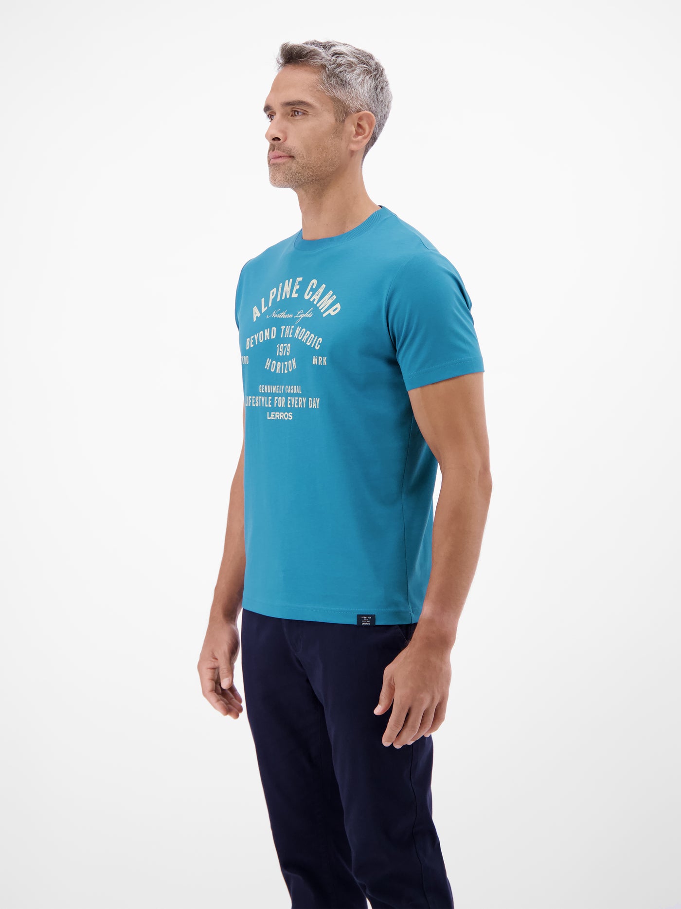 Herren T-Shirt mit Outdoorprint - LERROS