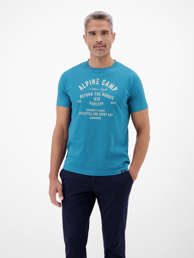 Herren T-Shirt mit Outdoorprint - LERROS