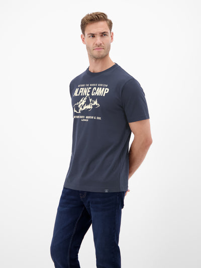 Herren T-Shirt mit Outdoorprint - LERROS