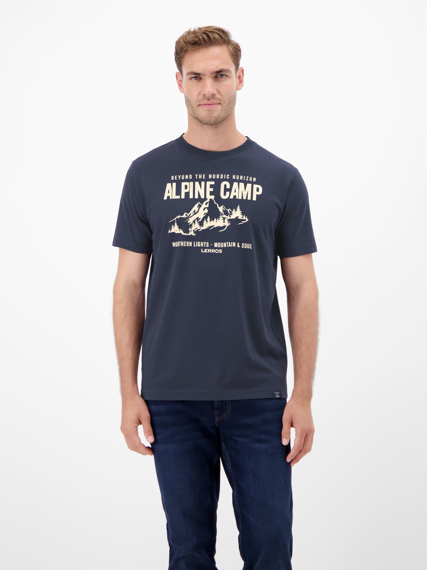 Herren T-Shirt mit Outdoorprint - LERROS