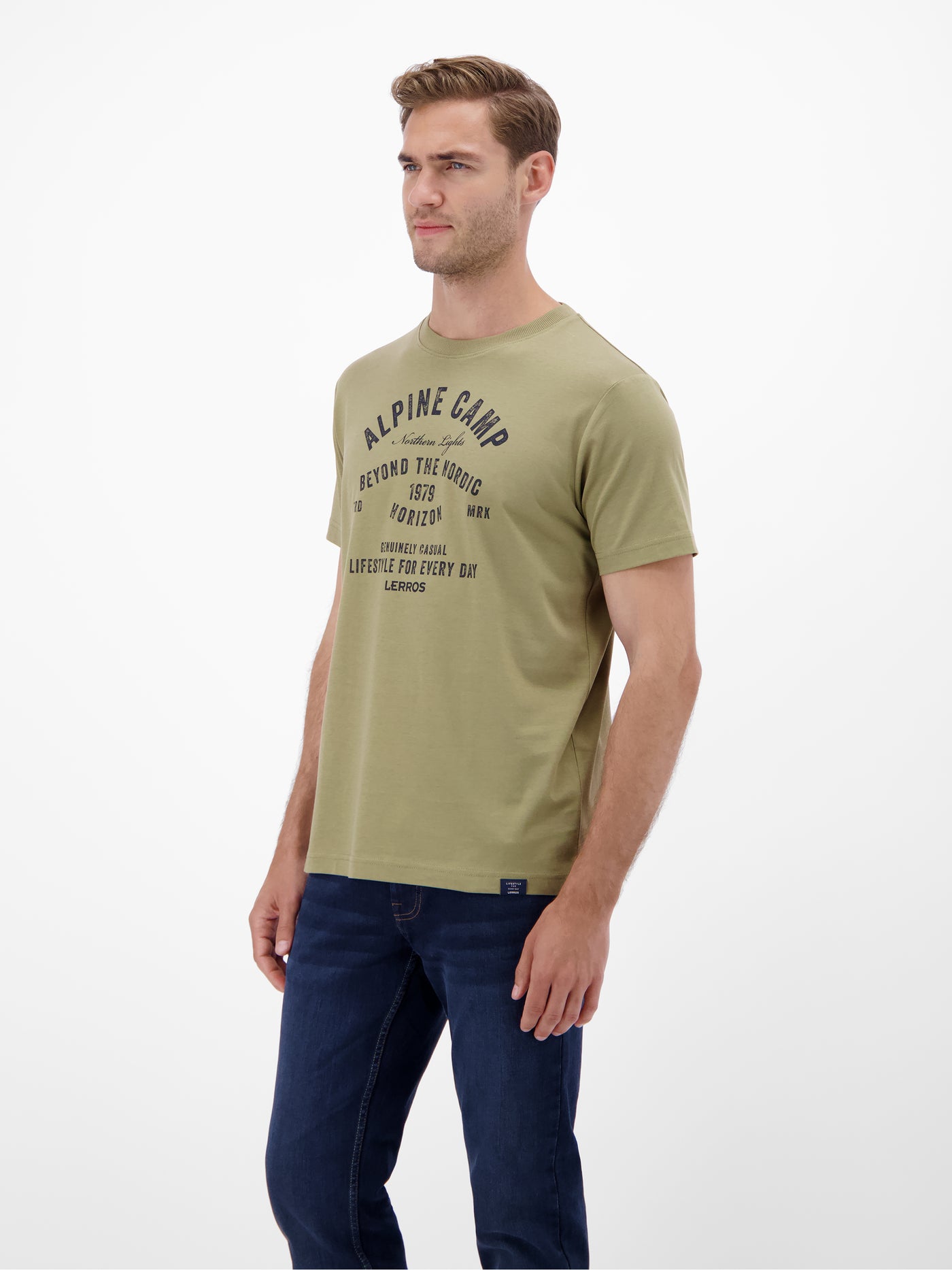 Herren T-Shirt mit Outdoorprint - LERROS
