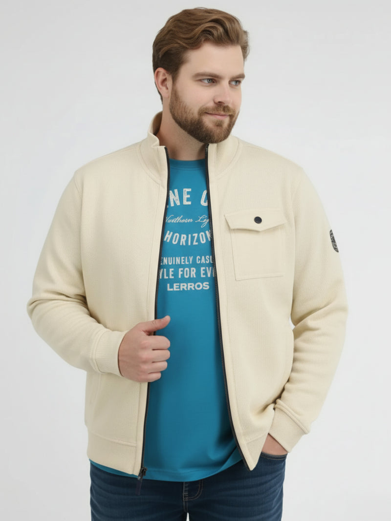 Sweatjacke in Übergrößen, modisch-sportiv - LERROS