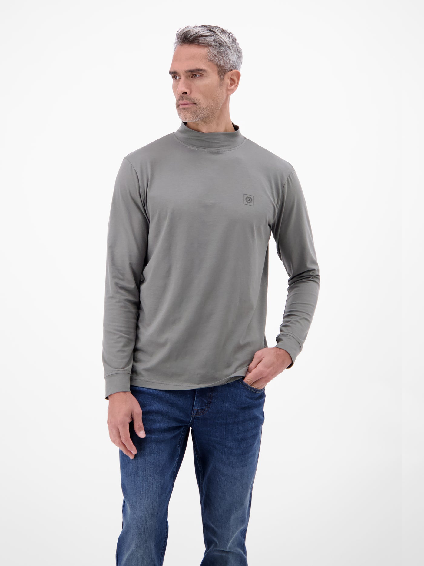 Herren-Shirt mit modischem Turtleneck - LERROS