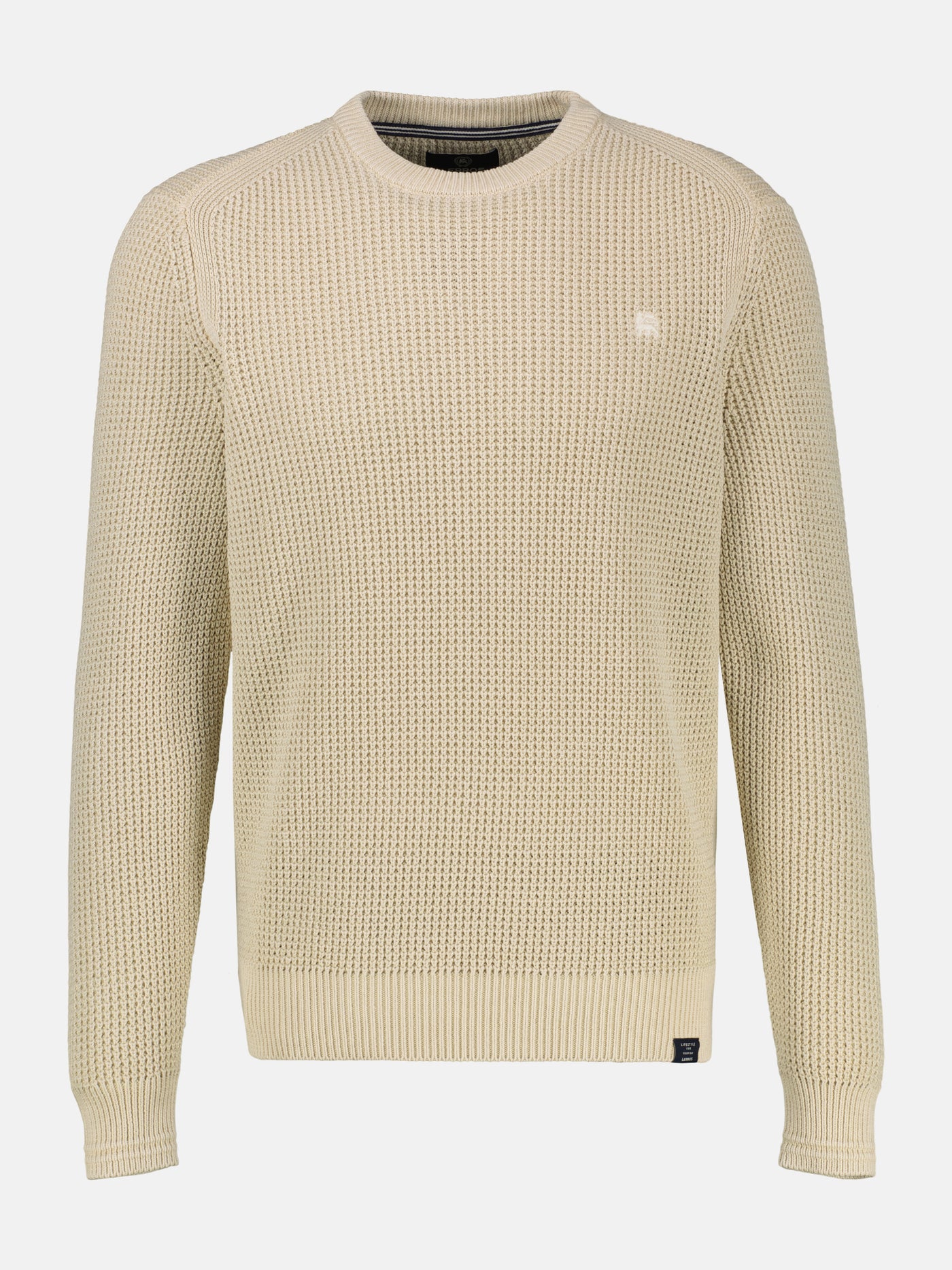Herren Crewneck-Stricker in Strukturqualität - LERROS