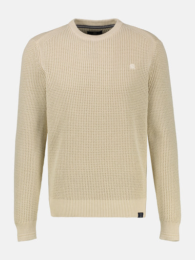 Herren Crewneck-Stricker in Strukturqualität - LERROS