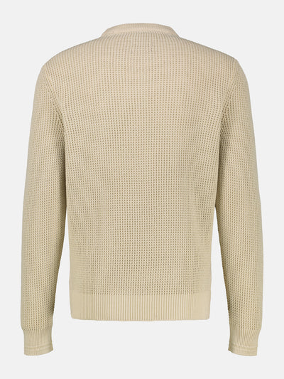 Herren Crewneck-Stricker in Strukturqualität - LERROS