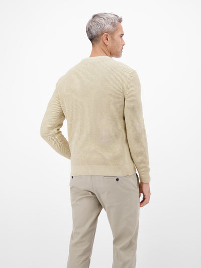Herren Crewneck-Stricker in Strukturqualität - LERROS