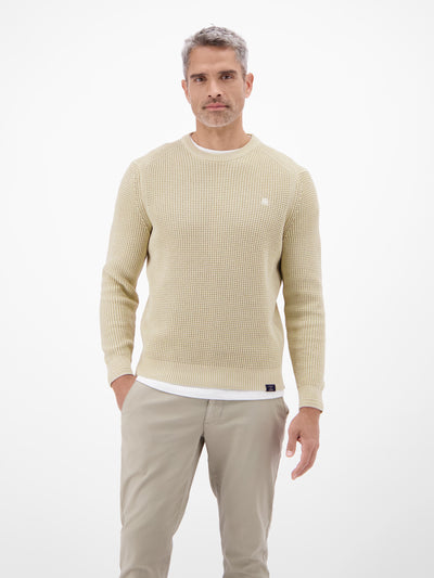 Herren Crewneck-Stricker in Strukturqualität - LERROS