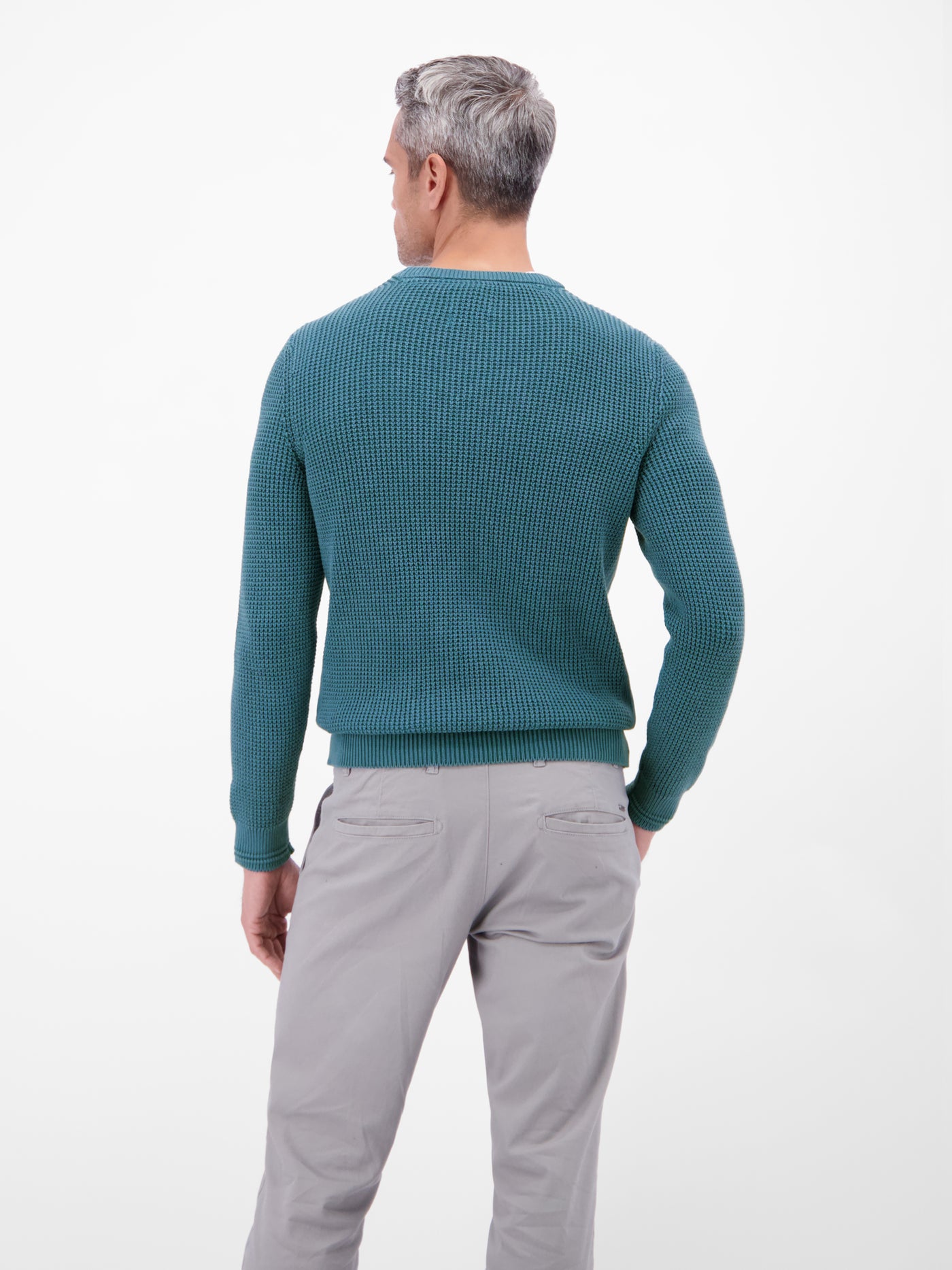 Herren Crewneck-Stricker in Strukturqualität - LERROS