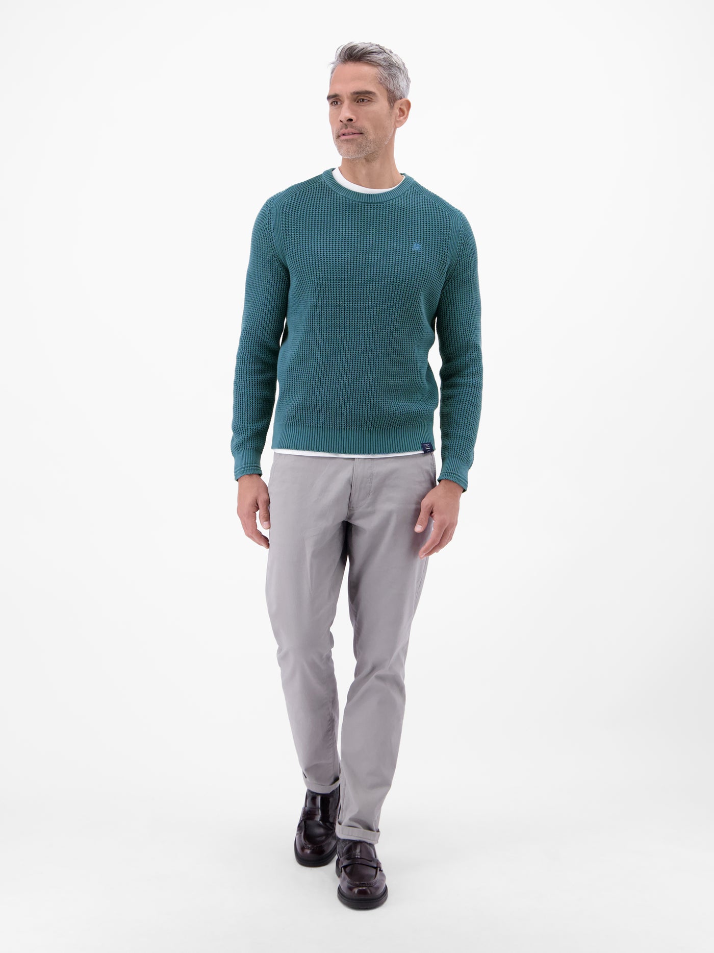 Herren Crewneck-Stricker in Strukturqualität - LERROS