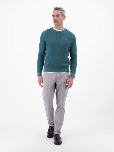 Herren Crewneck-Stricker in Strukturqualität - LERROS