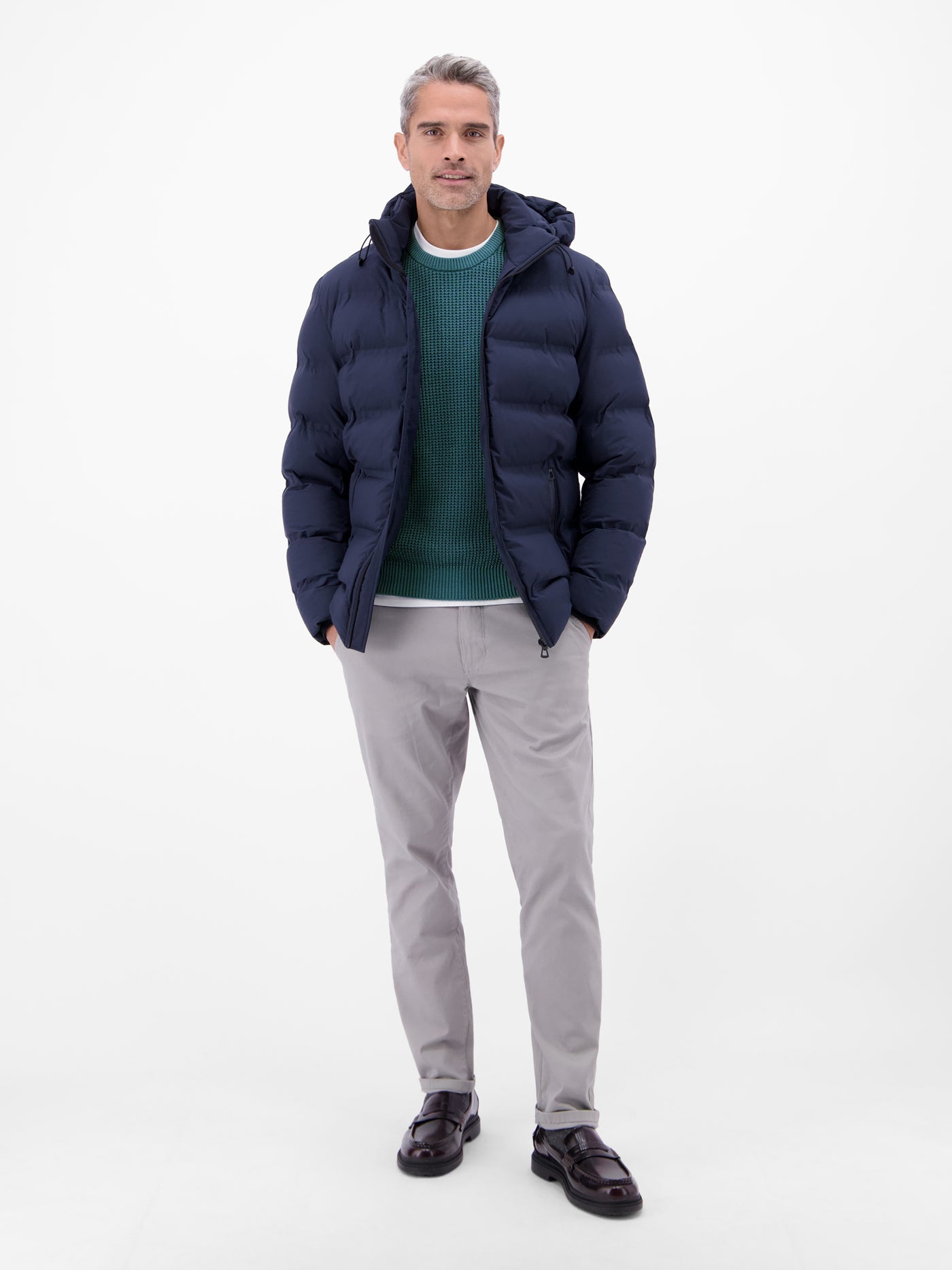 Herren Crewneck-Stricker in Strukturqualität - LERROS