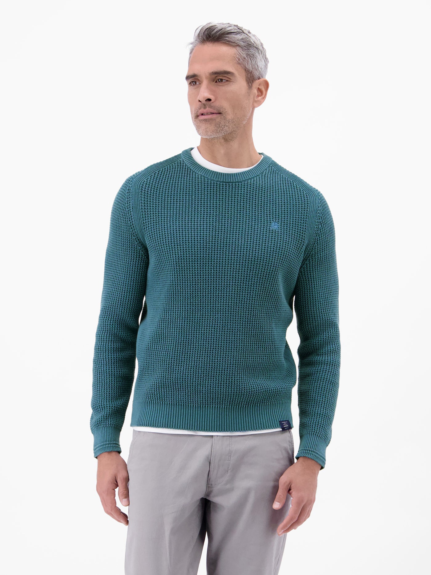 Herren Crewneck-Stricker in Strukturqualität - LERROS