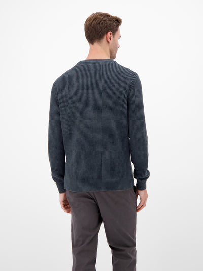 Herren Crewneck-Stricker in Strukturqualität - LERROS