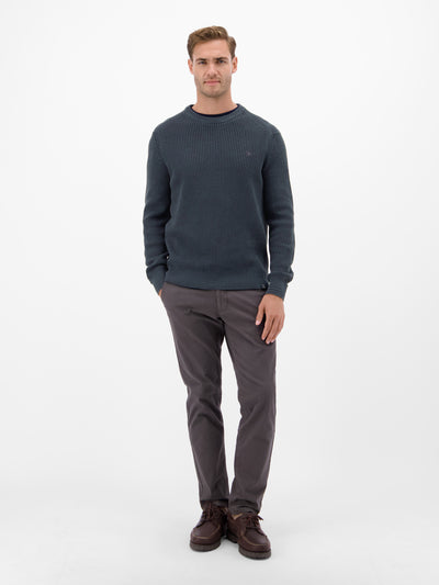 Herren Crewneck-Stricker in Strukturqualität - LERROS