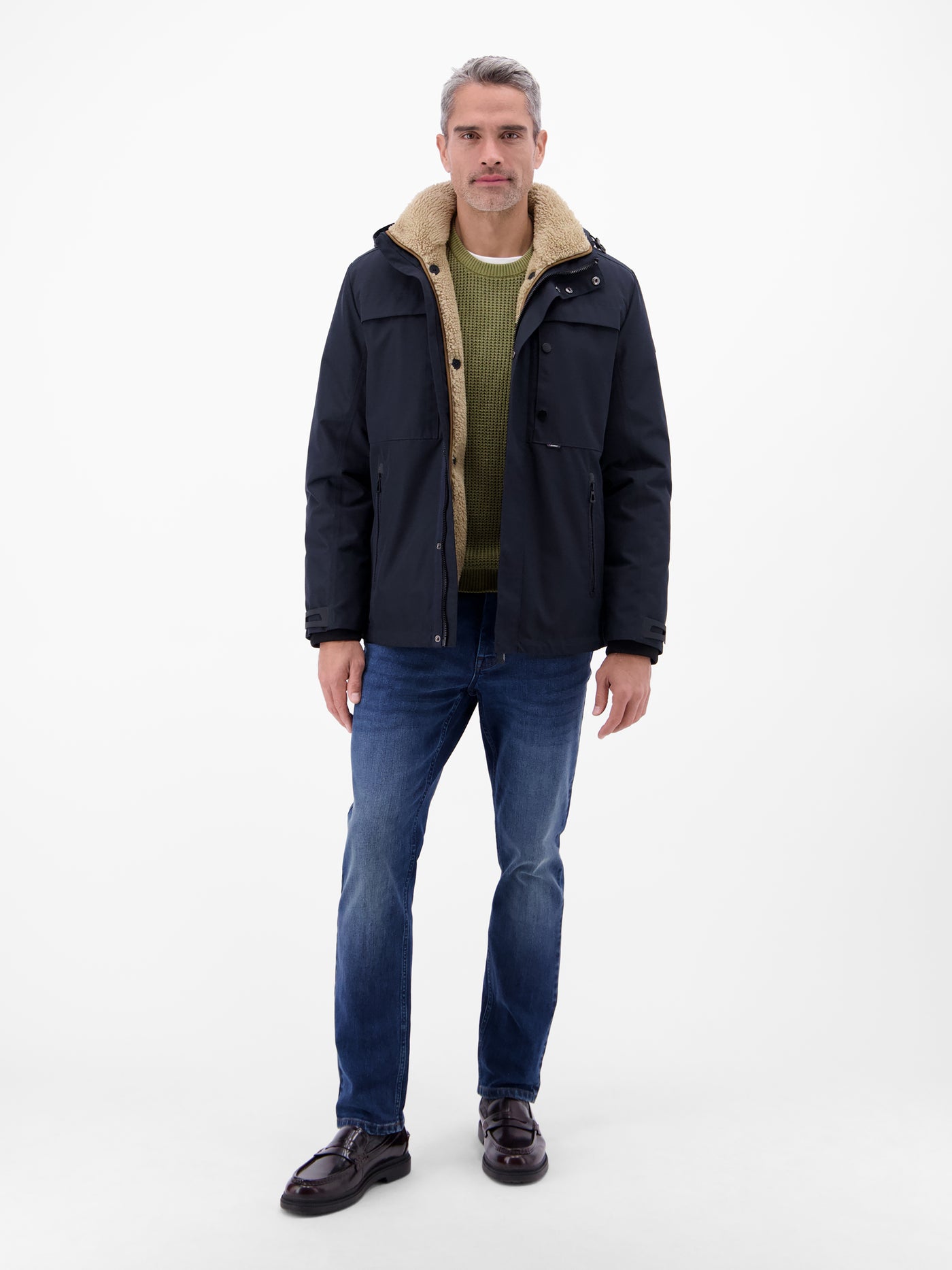 Herren Crewneck-Stricker in Strukturqualität - LERROS