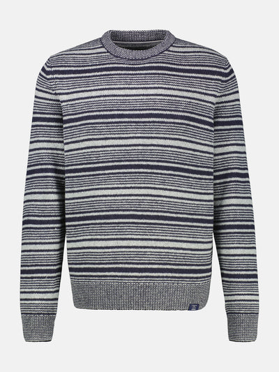 Herren Crewneck-Stricker, gestreift - LERROS