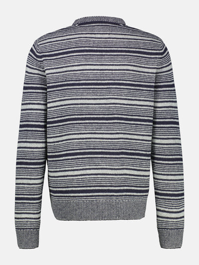 Herren Crewneck-Stricker, gestreift - LERROS