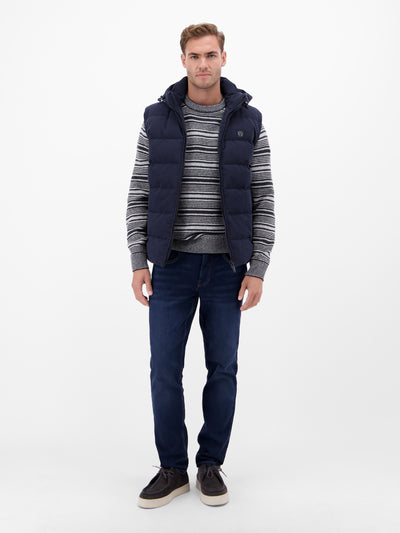 Herren Crewneck-Stricker, gestreift - LERROS