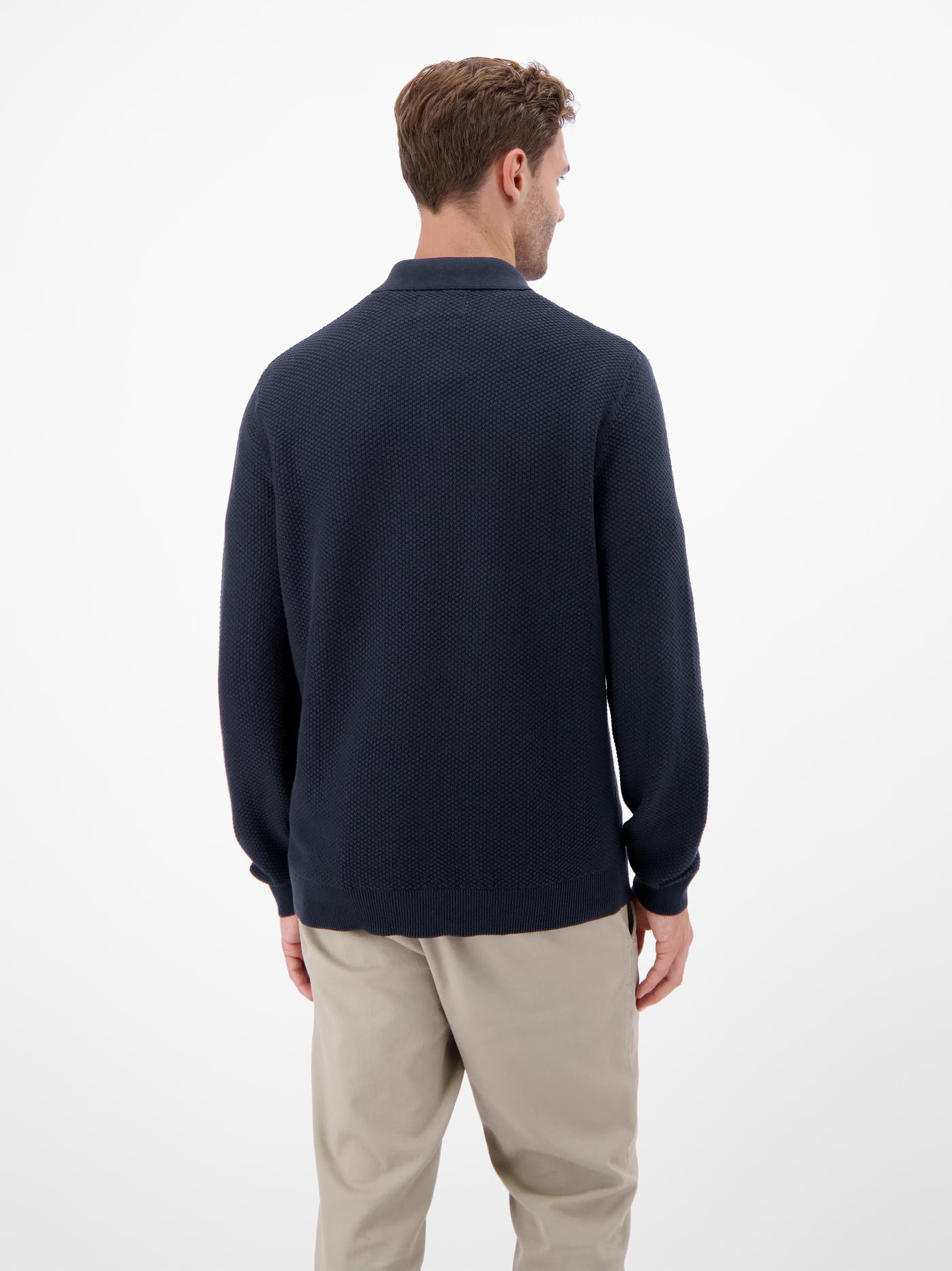 Strickpolo mit breiter Strickrippe - LERROS