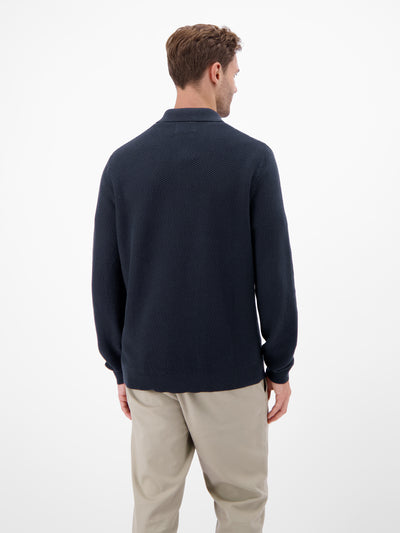 Strickpolo mit breiter Strickrippe - LERROS