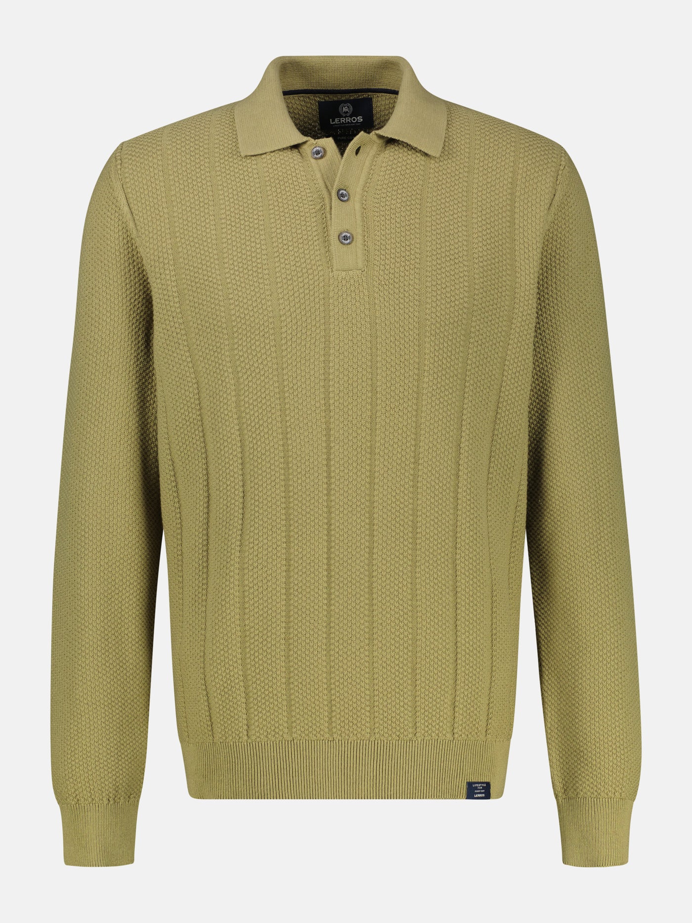 Strickpolo mit breiter Strickrippe - LERROS