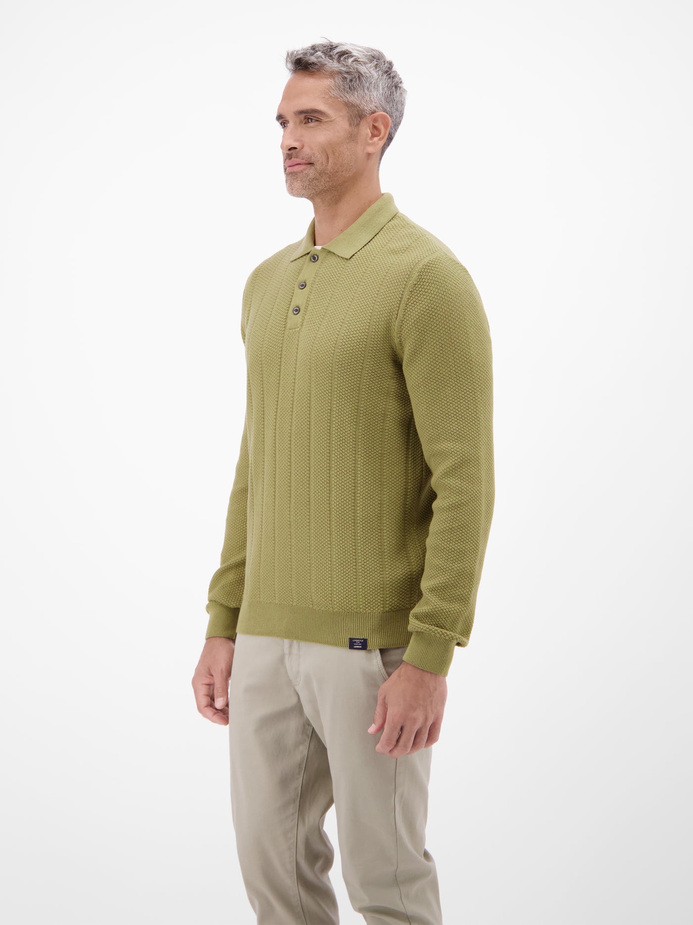 Strickpolo mit breiter Strickrippe - LERROS