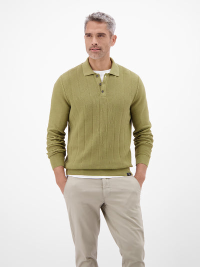 Strickpolo mit breiter Strickrippe - LERROS