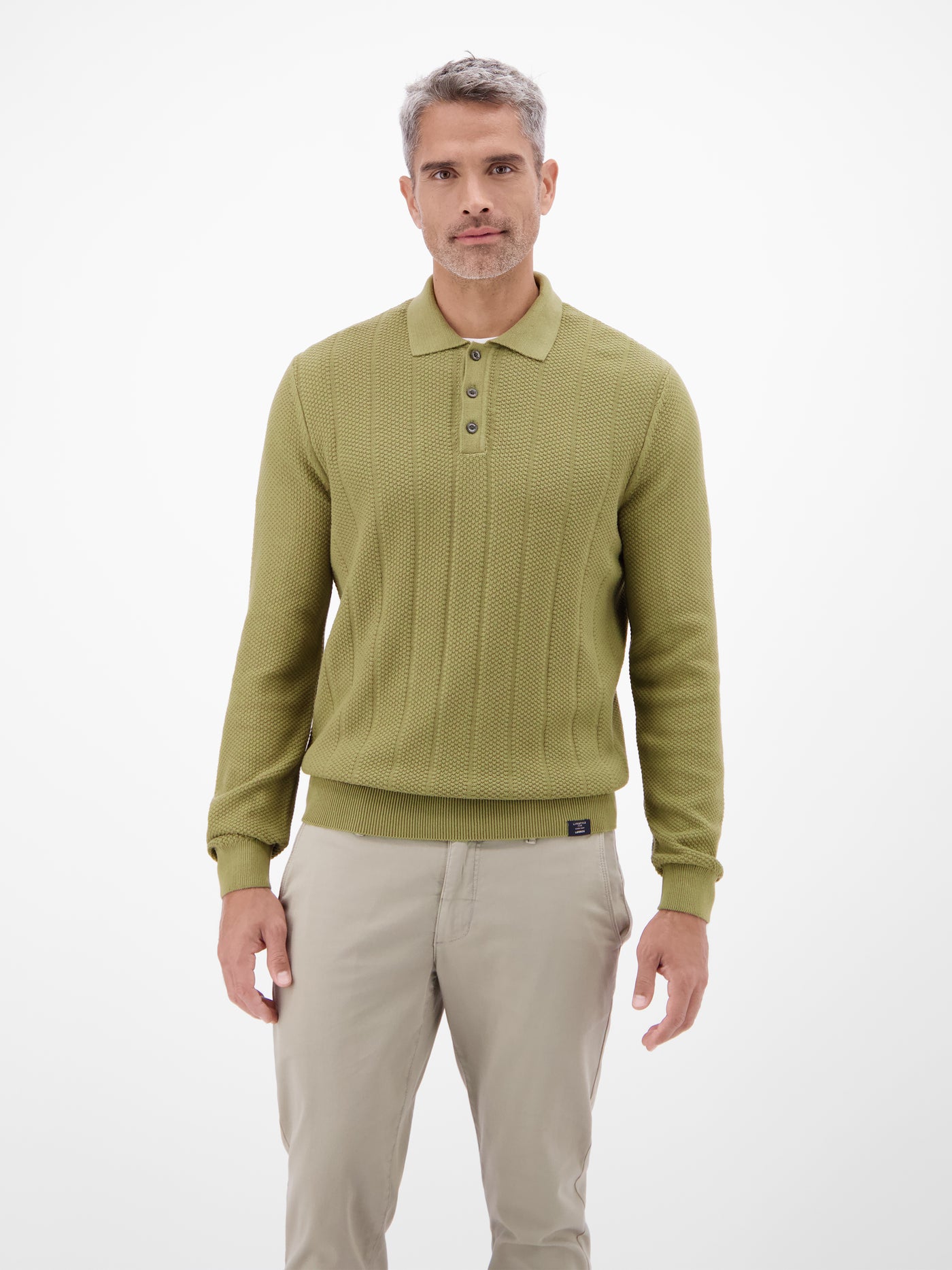 Strickpolo mit breiter Strickrippe - LERROS