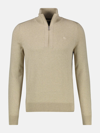 Flachstrickpullover mit Troyerkragen - LERROS