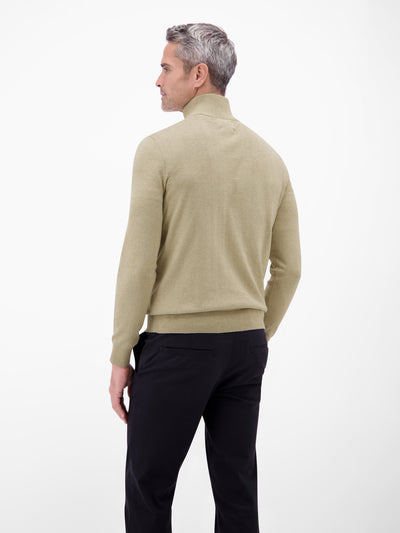 Flachstrickpullover mit Troyerkragen - LERROS