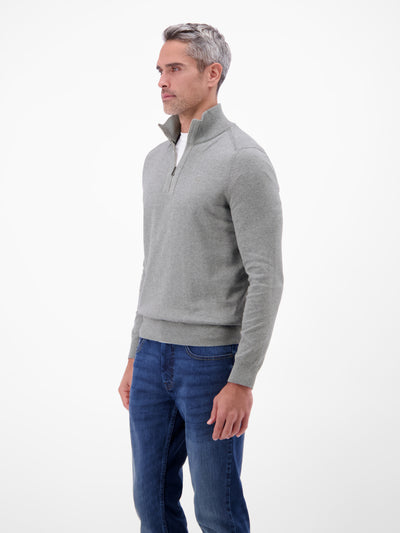 Flachstrickpullover mit Troyerkragen - LERROS