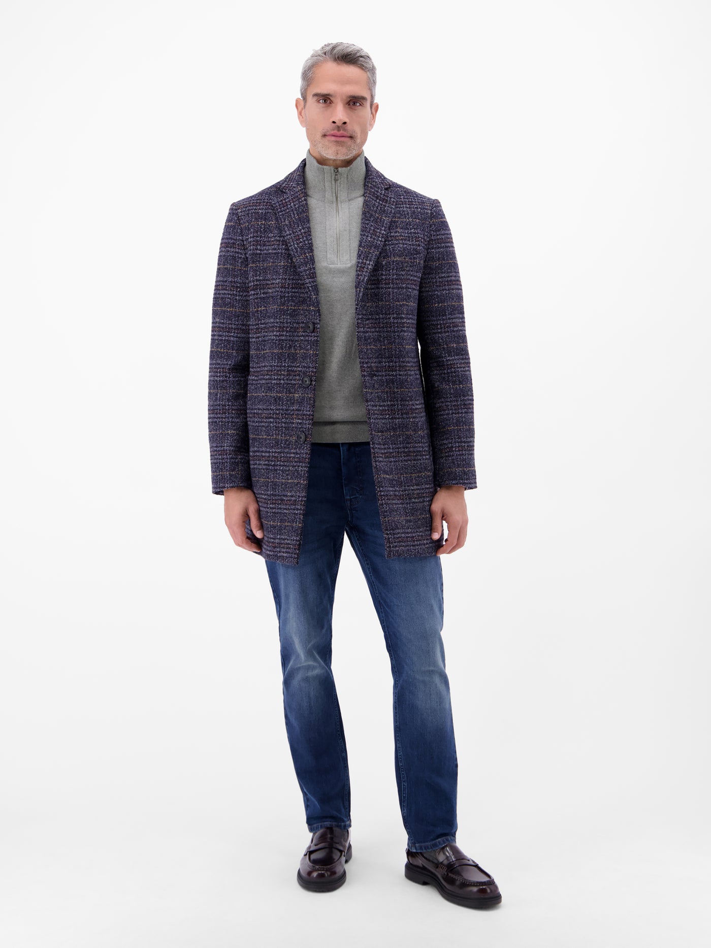 Flachstrickpullover mit Troyerkragen - LERROS