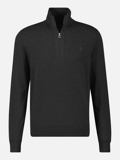 Flachstrickpullover mit Troyerkragen - LERROS