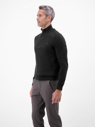 Flachstrickpullover mit Troyerkragen - LERROS