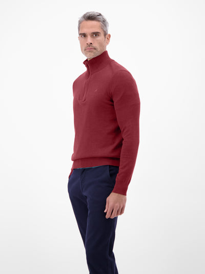 Flachstrickpullover mit Troyerkragen - LERROS