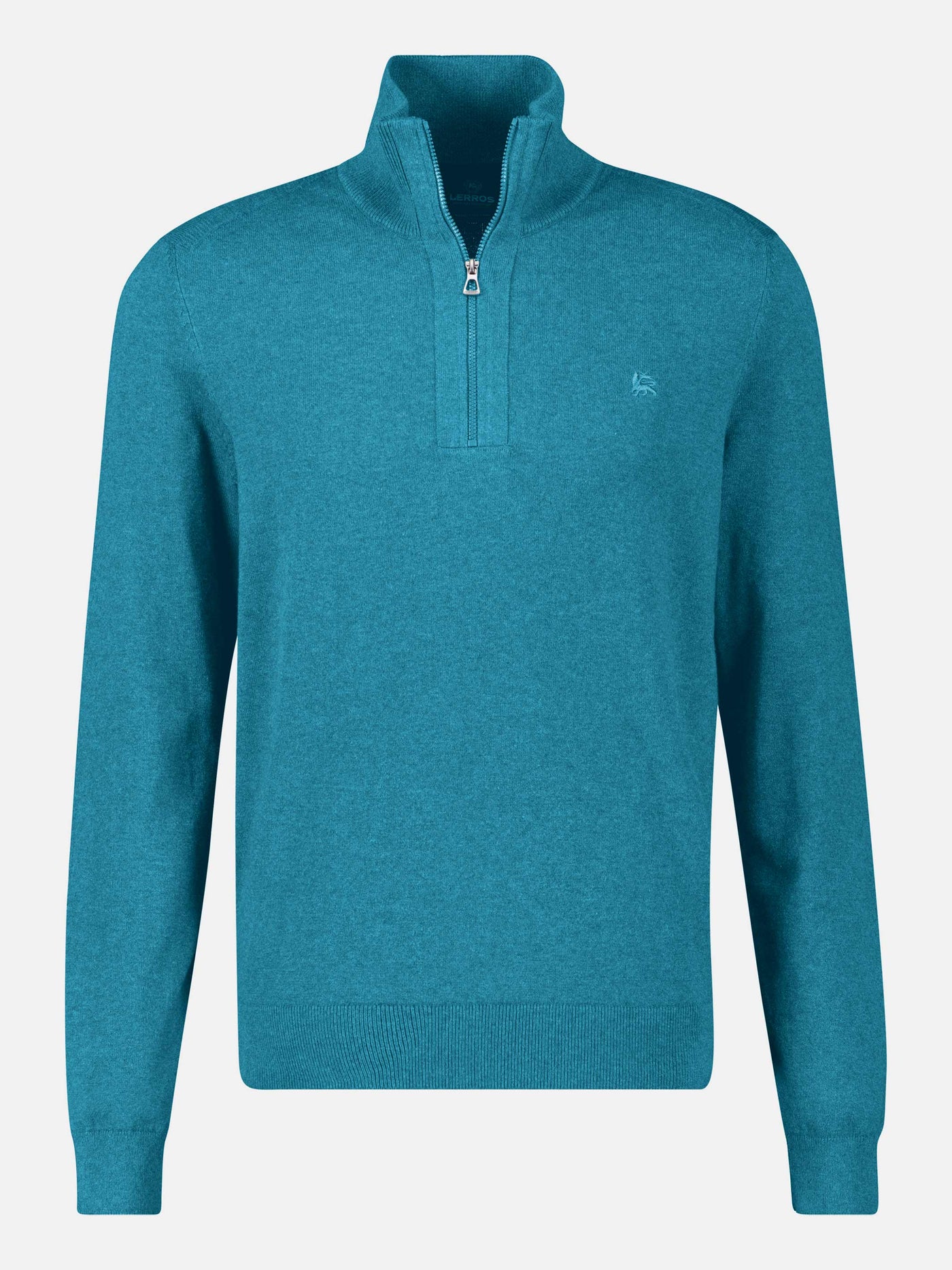 Flachstrickpullover mit Troyerkragen - LERROS