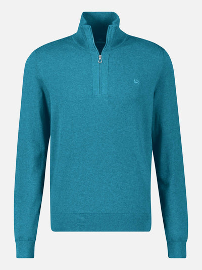 Flachstrickpullover mit Troyerkragen - LERROS