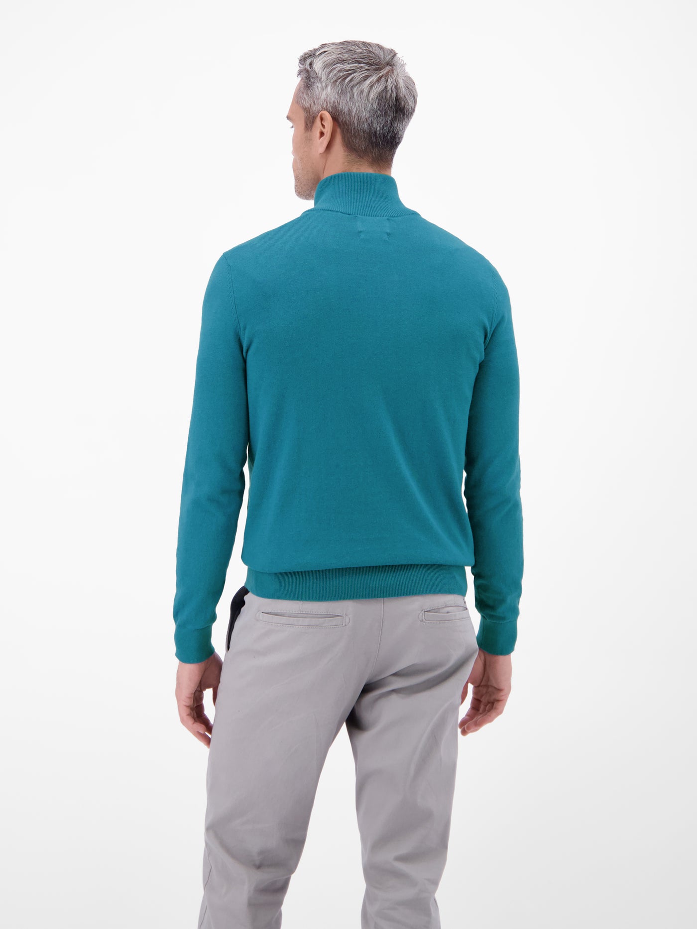 Flachstrickpullover mit Troyerkragen - LERROS