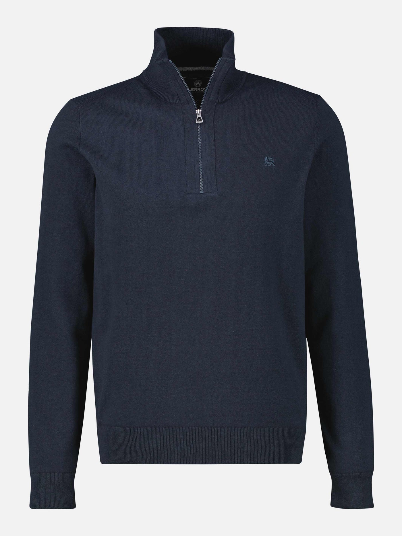 Flachstrickpullover mit Troyerkragen - LERROS