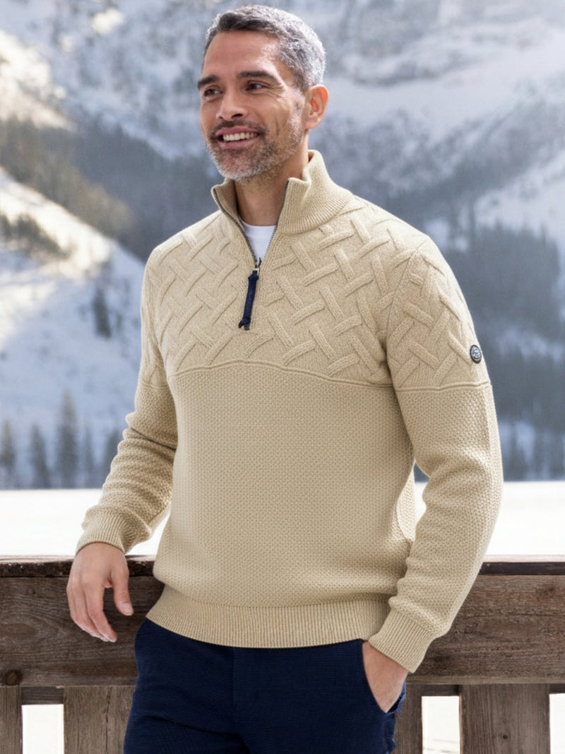 Herren-Troyer mit Jacquardmuster - LERROS