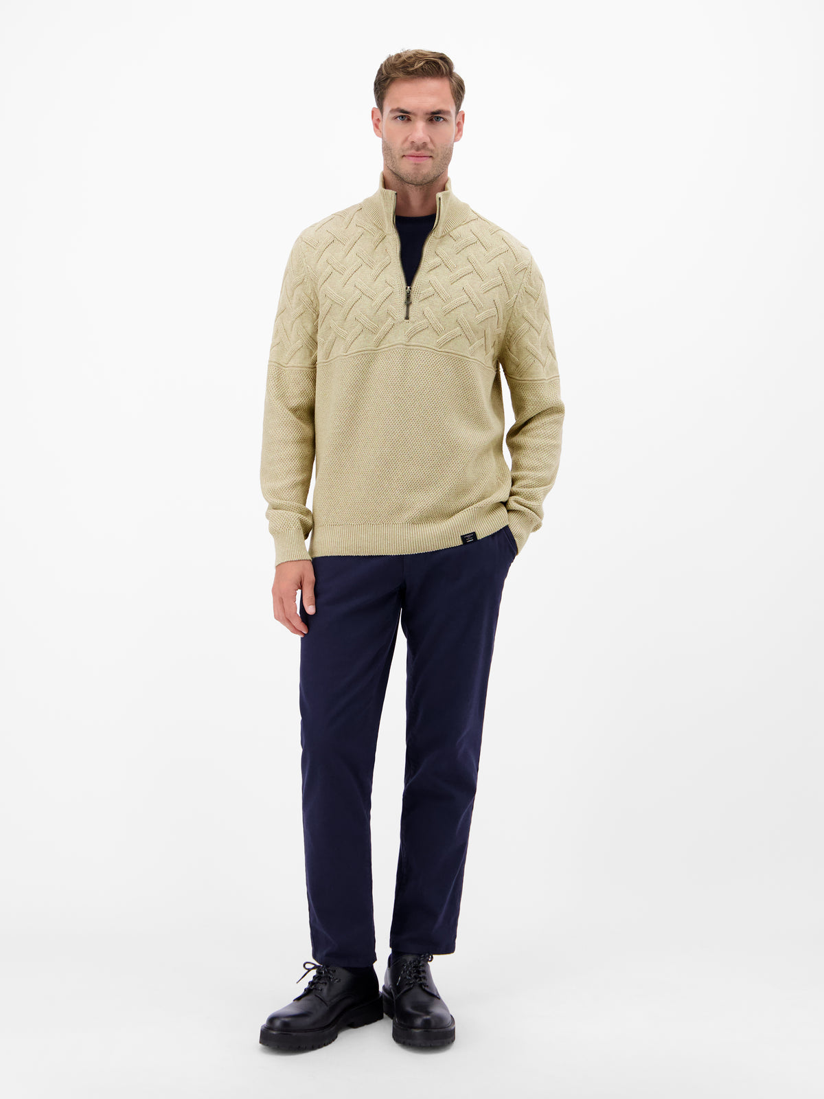 Herren-Troyer mit Jacquardmuster - LERROS