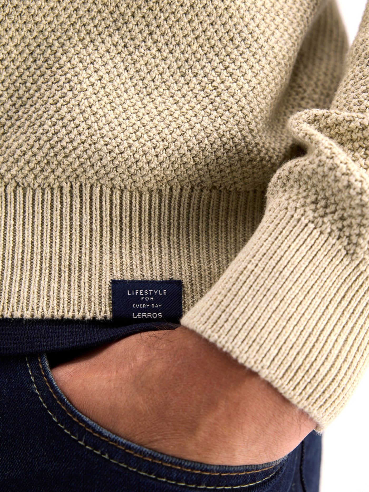 Herren-Troyer mit Jacquardmuster - LERROS